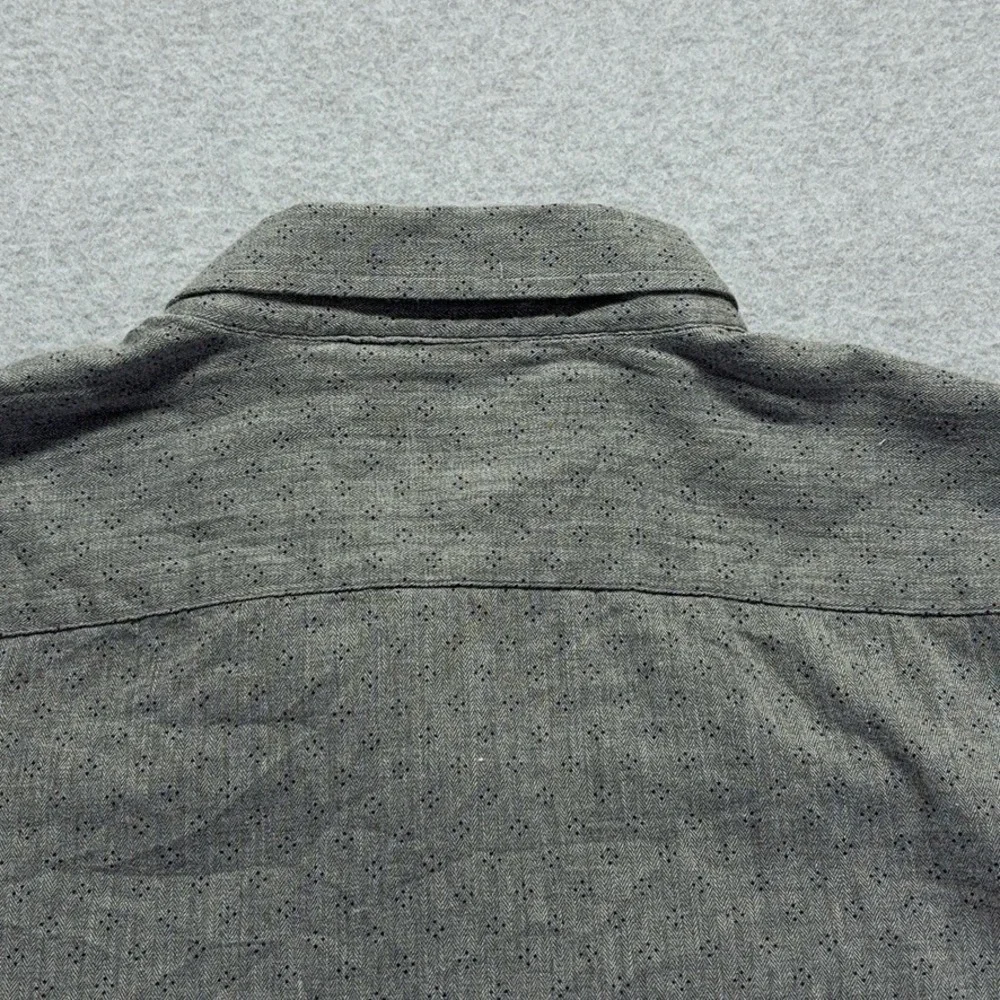 Banana Republic Shirt Mens XL Gray Button Down‎ Soft Wash Slim Fit Preppy